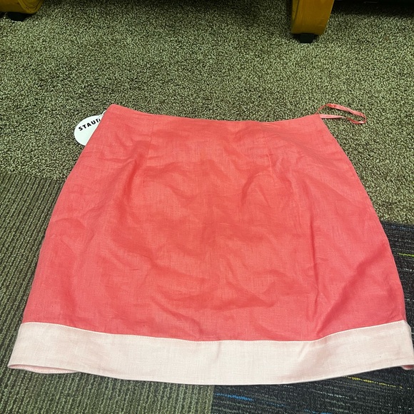 STAUD Coral and Light Pink Pencil Skirt - Picture 4 of 5